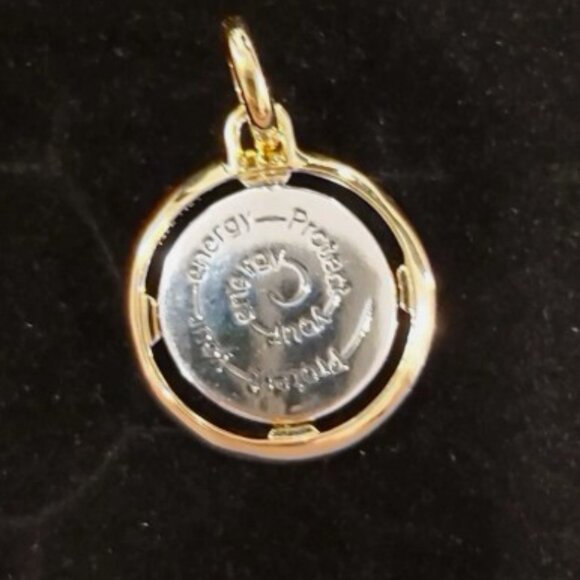 Authentic PANDORA SS and 14k plated Two-tone Bee Medallion Charm 763417C01 - Picture 11 of 13